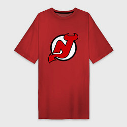 Футболка женская-платье New Jersey Devils, цвет: красный