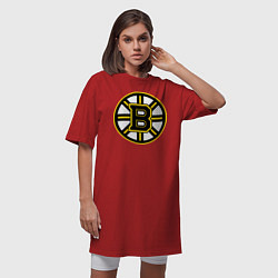 Футболка женская-платье Boston Bruins, цвет: красный — фото 2