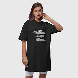 Футболка женская-платье Ленивец, цвет: черный — фото 2