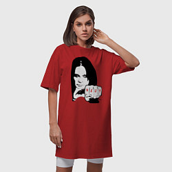 Футболка женская-платье Ozzy Ozborn, цвет: красный — фото 2