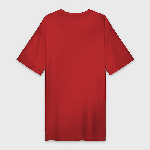 Женская футболка-платье 12 эмоций бультерьера / Красный – фото 2