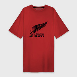 Футболка женская-платье New Zeland: All blacks, цвет: красный