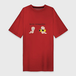 Женская футболка-платье Worms armageddon