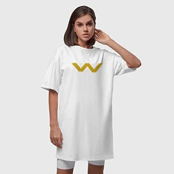 Футболка женская-платье Weyland-Yutani, цвет: белый — фото 2