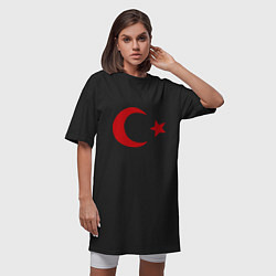 Футболка женская-платье Турция, цвет: черный — фото 2