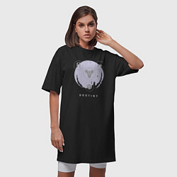 Футболка женская-платье Destiny Planet, цвет: черный — фото 2