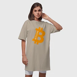 Футболка женская-платье Bitcoin Boss, цвет: миндальный — фото 2