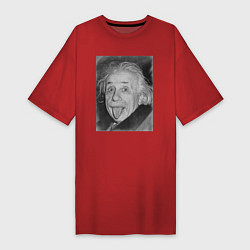 Женская футболка-платье Энштейн дурачится