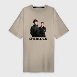 Женская футболка-платье Sherlock