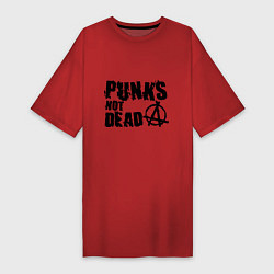 Женская футболка-платье Punks not dead