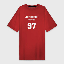 Футболка женская-платье Jungkook 97, цвет: красный