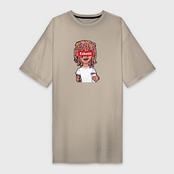 Футболка женская-платье Lil Pump: Esketit Style, цвет: миндальный