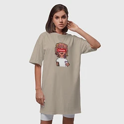 Футболка женская-платье Lil Pump: Esketit Style, цвет: миндальный — фото 2