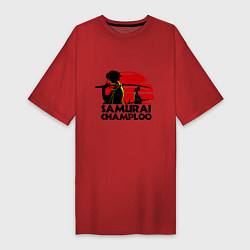 Женская футболка-платье Самурай Champloo закат
