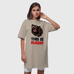Футболка женская-платье This is Russia, цвет: миндальный — фото 2