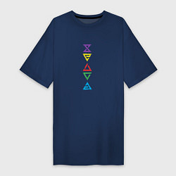 Женская футболка-платье Знаки ведьмака Colors