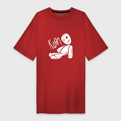 Футболка женская-платье Korn Toy, цвет: красный