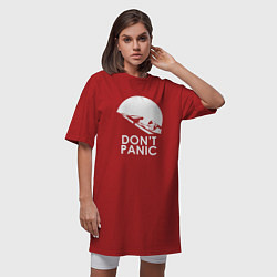 Футболка женская-платье Elon: Don't Panic, цвет: красный — фото 2