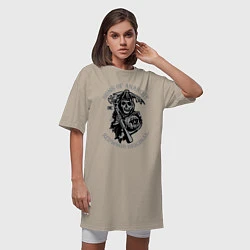 Футболка женская-платье Sons of Anarchy: Redwood Original, цвет: миндальный — фото 2