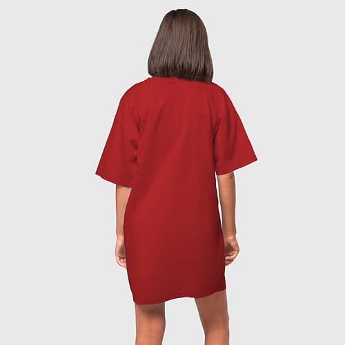 Женская футболка-платье Настя не подарок / Красный – фото 4