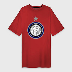 Футболка женская-платье Inter FC, цвет: красный