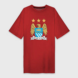 Футболка женская-платье Manchester City FC, цвет: красный