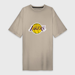 Футболка женская-платье LA Lakers, цвет: миндальный