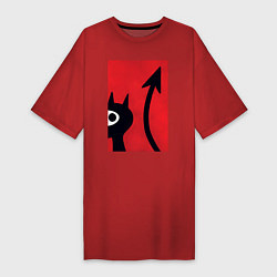 Женская футболка-платье Дьявольская Люси