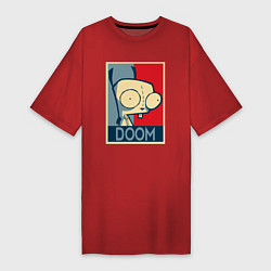 Женская футболка-платье Doom Zim