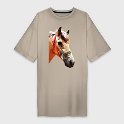 Женская футболка-платье Лошадь