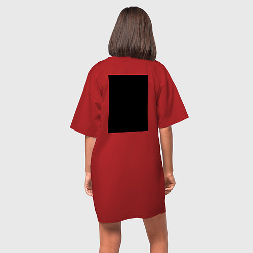 Женская футболка-платье TOP: Geometry / Красный – фото 4