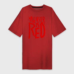 Футболка женская-платье Manchester is Red, цвет: красный