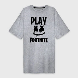 Женская футболка-платье Marshmello: Play Fortnite