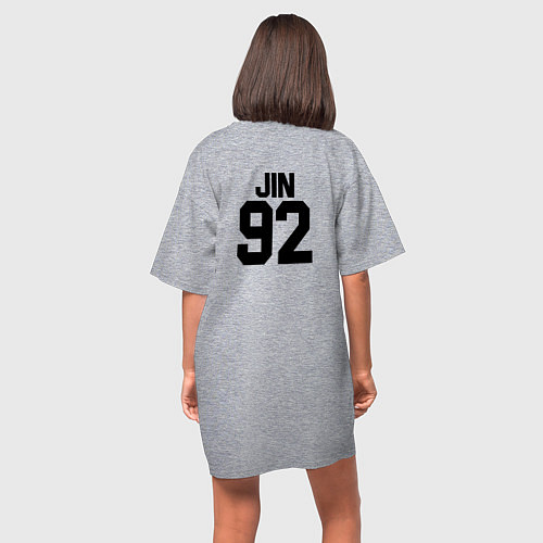 Женская футболка-платье BTS JIN / Меланж – фото 4