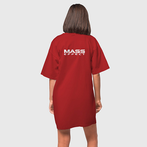Женская футболка-платье Mass Effect N7 / Красный – фото 4