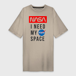 Женская футболка-платье Nasa i need my space