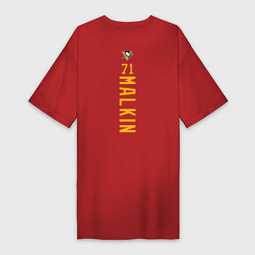 Женская футболка-платье Pittsburgh Penguins: Evgeni Malkin / Красный – фото 2