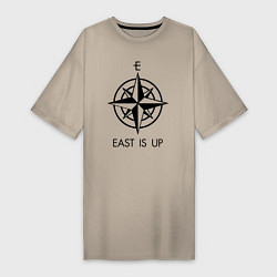 Женская футболка-платье TOP: East is Up