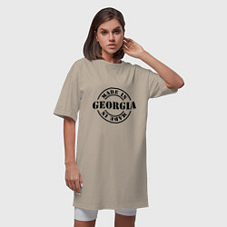 Футболка женская-платье Made in Georgia (сделано в Грузии), цвет: миндальный — фото 2