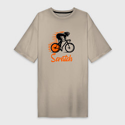 Женская футболка-платье Cycling scratch race