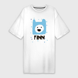 Женская футболка-платье Время приключений Finn