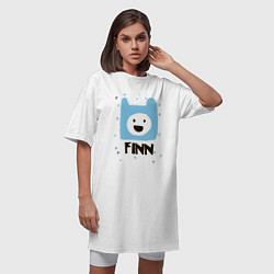 Футболка женская-платье Время приключений Finn, цвет: белый — фото 2