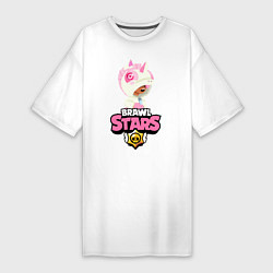 Женская футболка-платье Brawl Stars Leon Unicorn