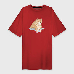 Женская футболка-платье Толстый Кот