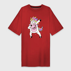 Женская футболка-платье Dabbing Unicorn