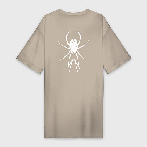 Женская футболка-платье My Chemical Romance spider на спине / Миндальный – фото 2