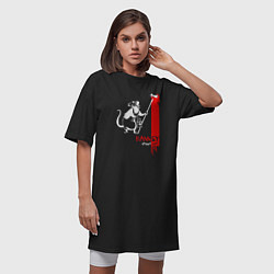 Футболка женская-платье Banksy, цвет: черный — фото 2