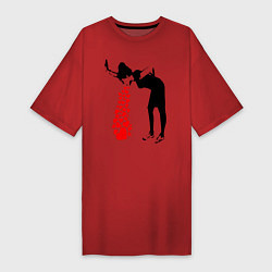 Футболка женская-платье Banksy, цвет: красный