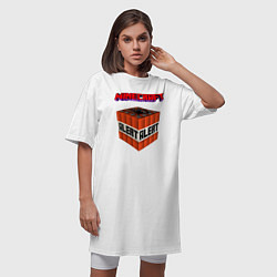 Футболка женская-платье Minecraft, цвет: белый — фото 2