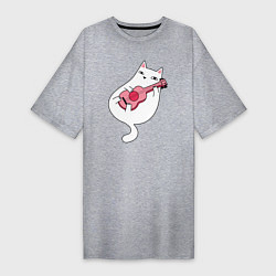 Женская футболка-платье Music Cat